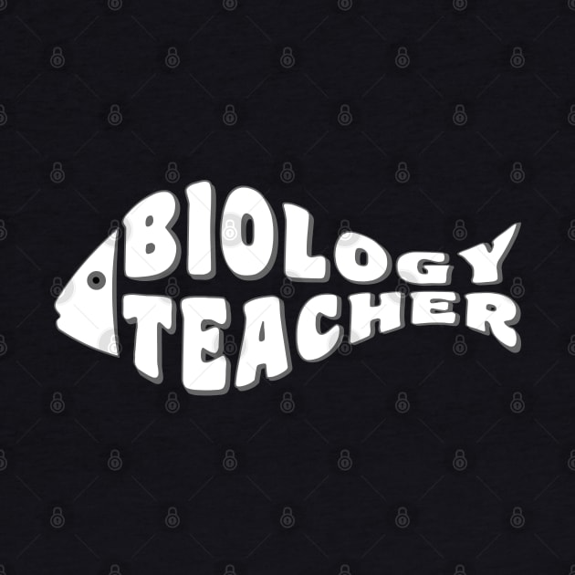 Biology Teacher White Fish by Barthol Graphics